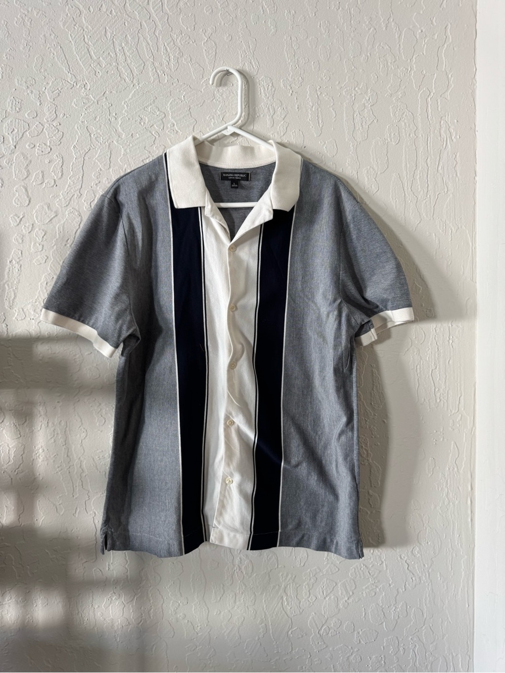 Men's Banana Republic Short-Sleeve Button Shirt L